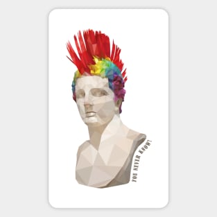 Greek Punk Mohawk Sculpture Magnet